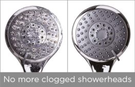 Water Softener preventing shower head limescale
